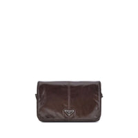 Prada Brown Calf Leather Bos Taurus Shoulder Bag
