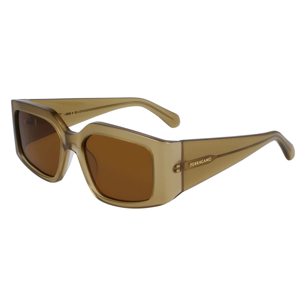 Ferragamo Green Acetate Sunglasses