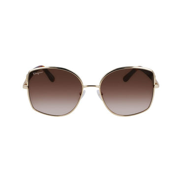 Ferragamo Gold Metal Sunglasses