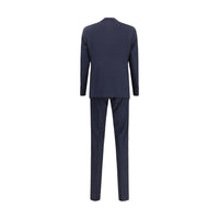 Giorgio Armani Blue Fleece Wool Two-Piece Suit
