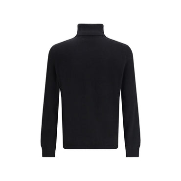 Aragona Cashmere Black Merino Wool Turtleneck