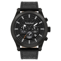 Timberland Black Leather Dress Watch