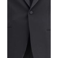Giorgio Armani Black Fleece Wool Clothing