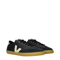 Veja Black Leather Low Top Sneakers