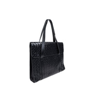 Bottega Veneta Black Leather Briefcase