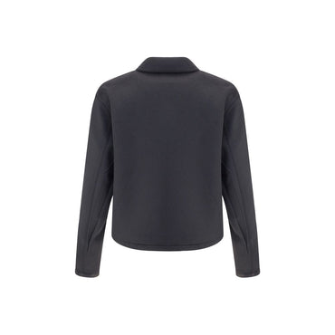 Prada Black Fleece Wool Jackets And Coat