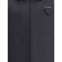 Prada Black Fleece Wool Jackets And Coat