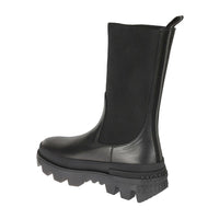 Moncler Black Calfskin Flat Boots