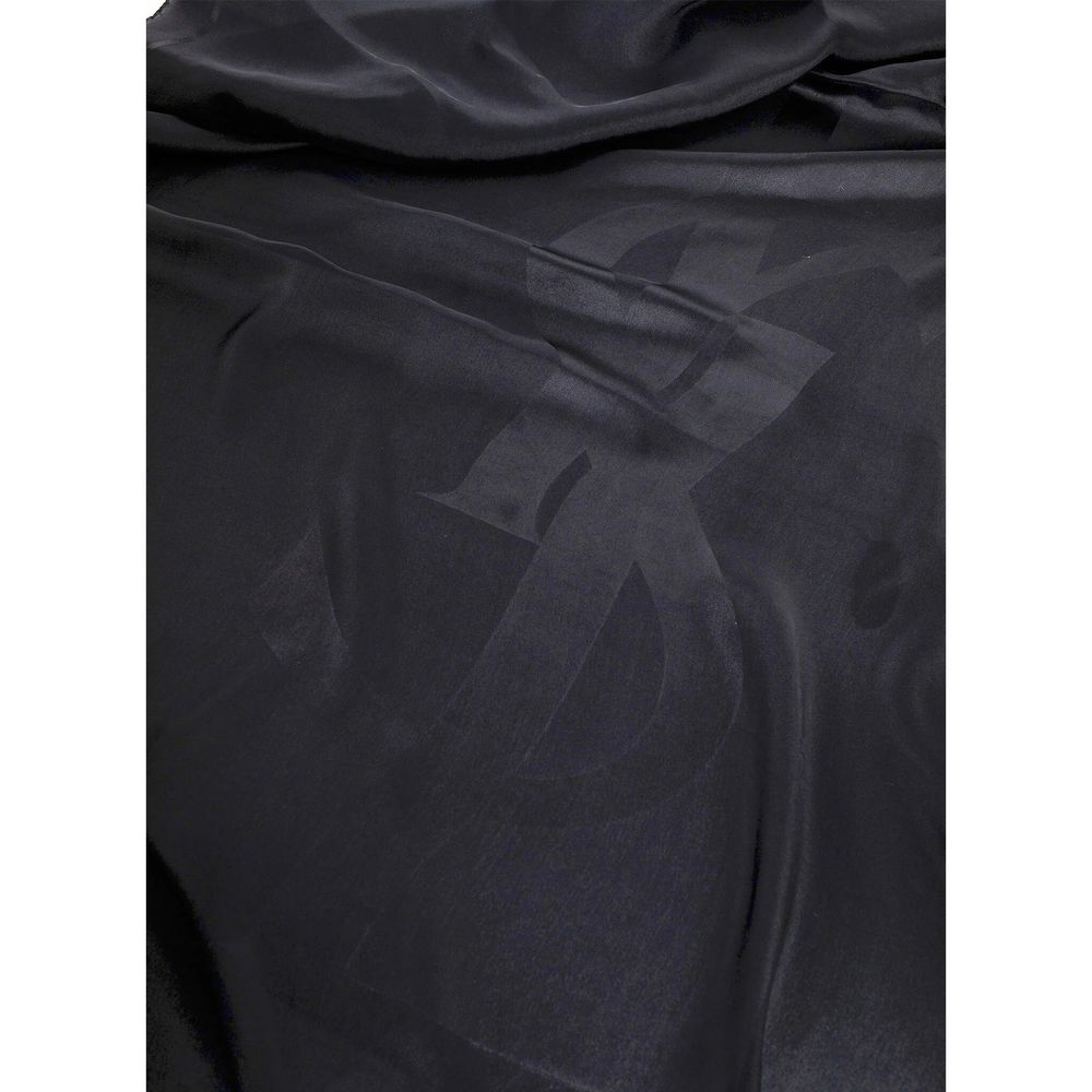 Saint Laurent Black Silk Scarf