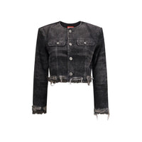 Diesel Gray Cotton Denim Jacket