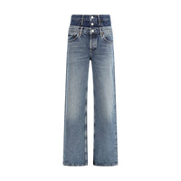 Agolde Blue Recycled Cotton Straight-Leg Jeans