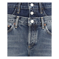 Agolde Blue Recycled Cotton Straight-Leg Jeans