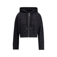 Marine Serre Black Cotton Sweatshirt