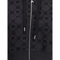 Marine Serre Black Cotton Sweatshirt