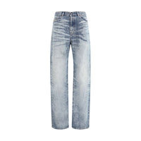 Diesel Blue Cotton Straight-Leg Jeans