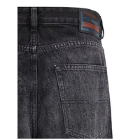 Diesel Black Cotton Relaxed Fit Jeans