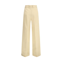 Ermanno Scervino Yellow Fleece Wool Dress Pants