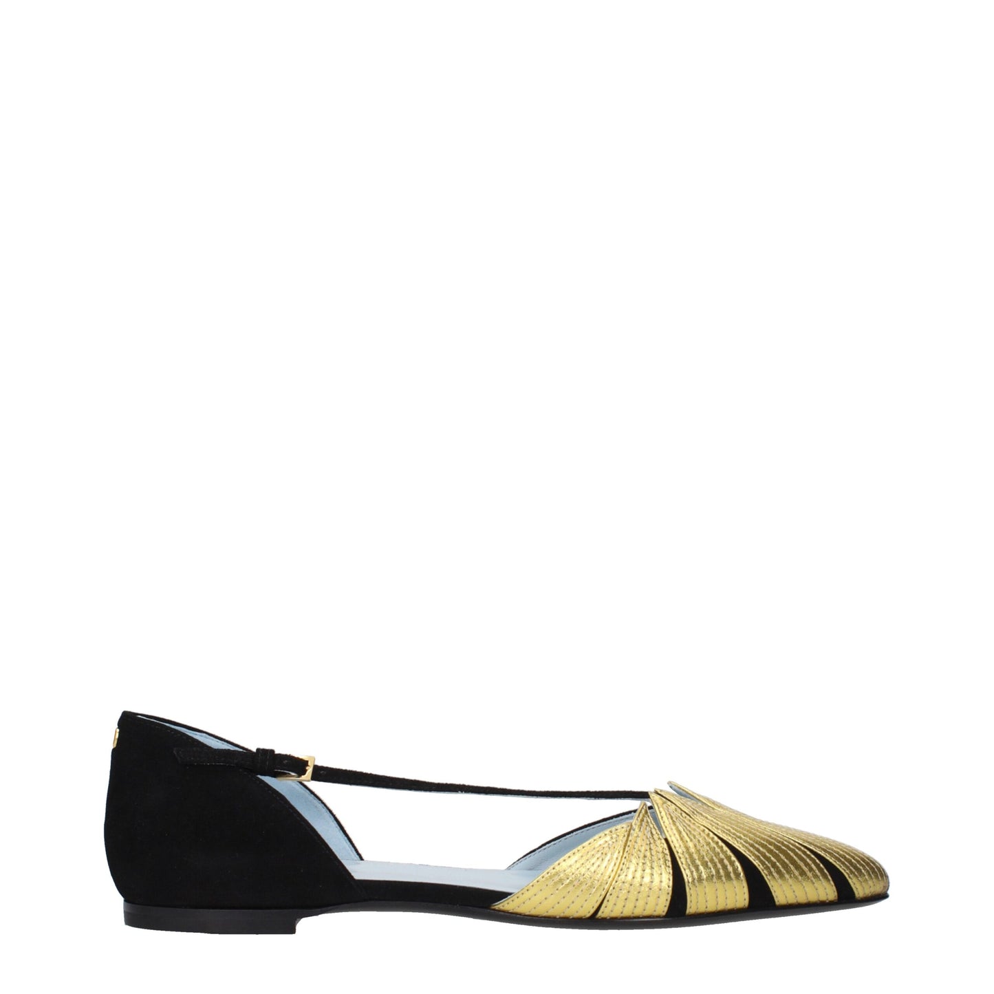 Valentino Garavani Black Leather Flat Sandals