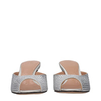 The Attico Gray Satin Stiletto Heel Sandals