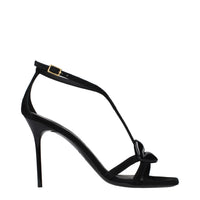 Balmain Black Leather Stiletto Heel Sandals