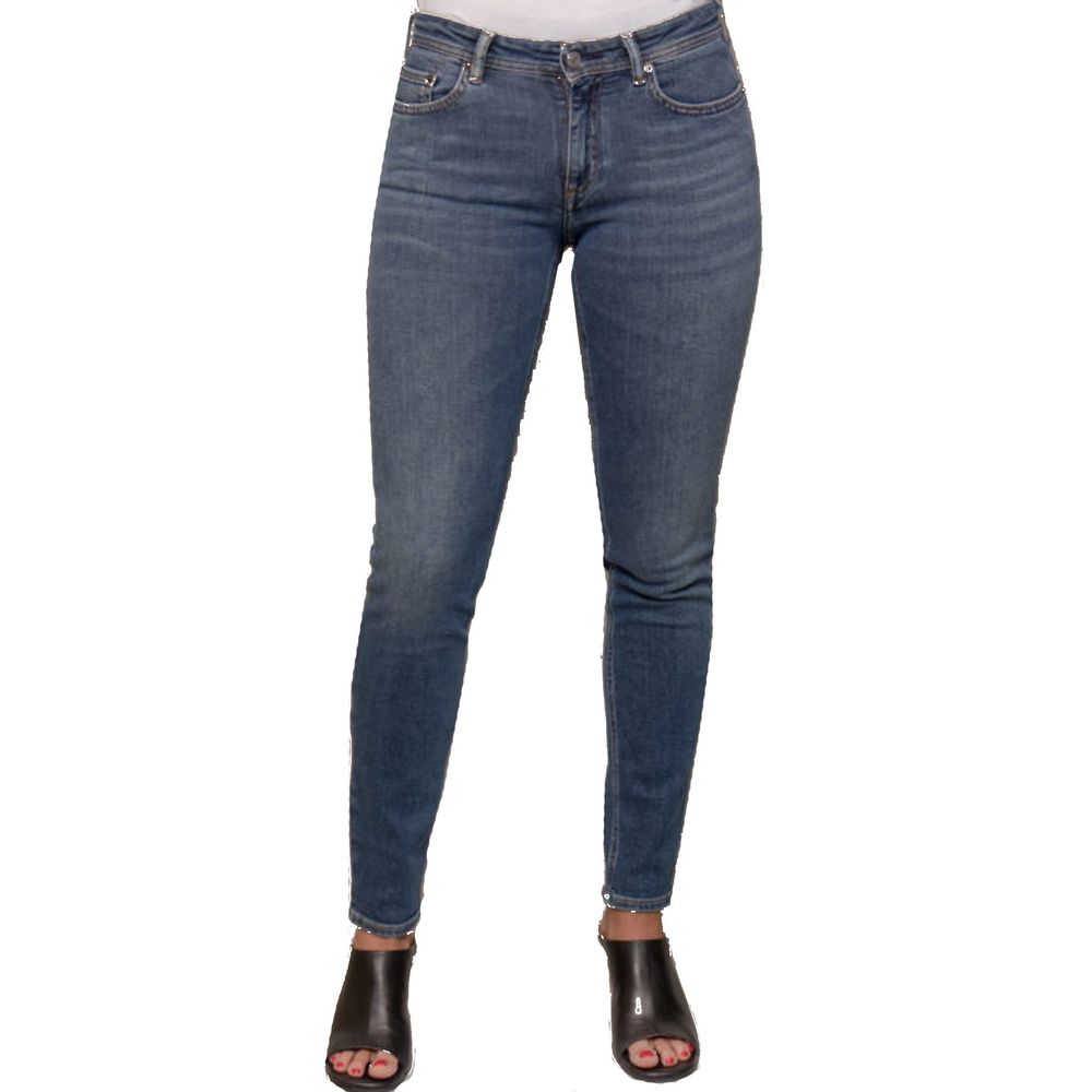 Acne Studios Blue Cotton Skinny Jeans