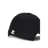 Courrèges Black Cotton Cap (Baseball Hat)