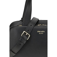 Prada Black Calf Leather Bos Taurus Handbag
