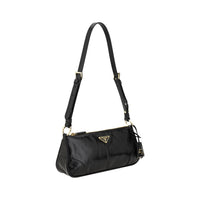 Prada Black Calf Leather Bos Taurus Shoulder Bag