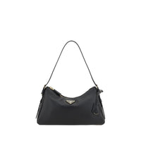 Prada Black Calf Leather Bos Taurus Shoulder Bag