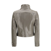 Courrèges Gray Cotton Full-Length Jacket