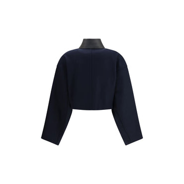 Max Mara Blue Fleece Wool Coat