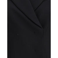 Max Mara Black Fleece Wool Coat