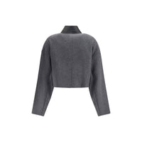 Max Mara Gray Fleece Wool Coat