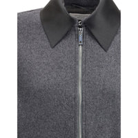 Max Mara Gray Fleece Wool Coat