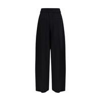 Max Mara Black Fleece Wool Casual Pants