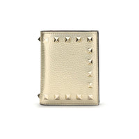 Valentino Garavani Gold Calf Leather Bos Taurus Wallet