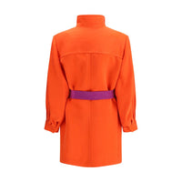 Saint Laurent Orange Silk Coat