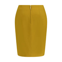Saint Laurent Yellow Viscose Skirt