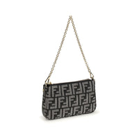 Fendi Blue Cotton Shoulder Bag