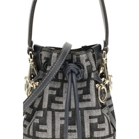 Fendi Blue Fabric Shoulder Bag