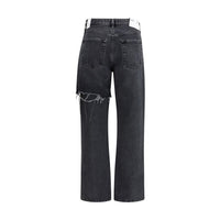 Agolde Black Recycled Cotton Straight-Leg Jeans