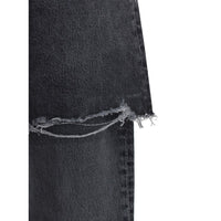 Agolde Black Recycled Cotton Straight-Leg Jeans
