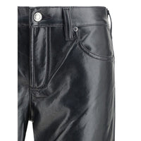 Agolde Black Leather Pants