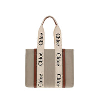 Chloé Beige Linen Handbag