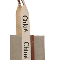 Chloé Beige Linen Handbag