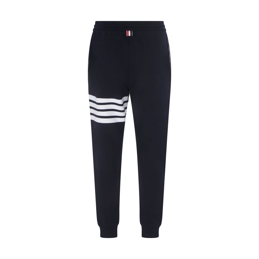 Thom Browne Blue Cotton Joggers (Workout Pants)