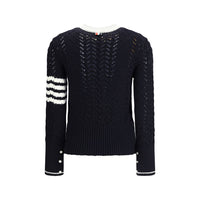 Thom Browne Blue Fleece Wool Sweatshirt