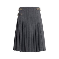 Prada Gray Mohair Long Skirt