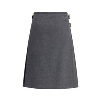 Prada Gray Mohair Long Skirt