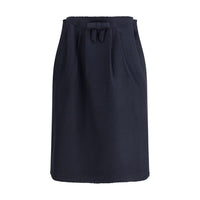 Prada Blue Fleece Wool Midi Skirt